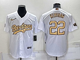 Los Angeles Dodgers #22 Clayton Kershaw White 2022 All Star Stitched Cool Base Nike Jersey,baseball caps,new era cap wholesale,wholesale hats